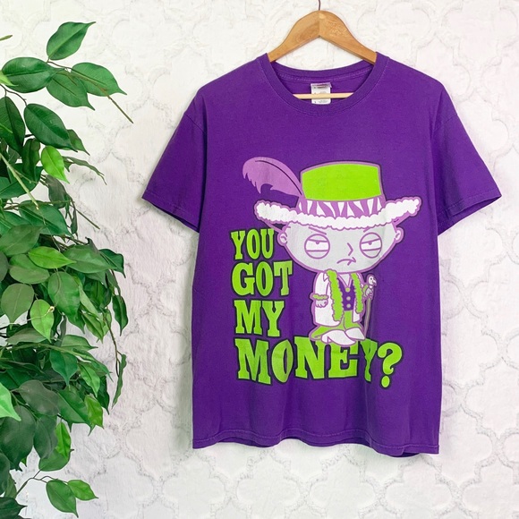 Family Guy Funny Stewie Purple Graphic Tee - Picture 1 of 4